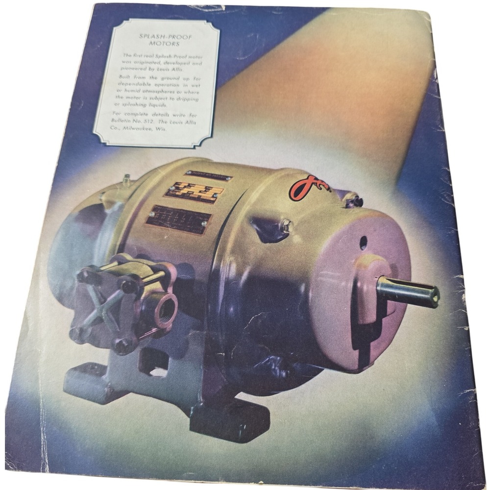 Vintage Louis Allis Messenger September October 1953 Industrial Motor Catalog